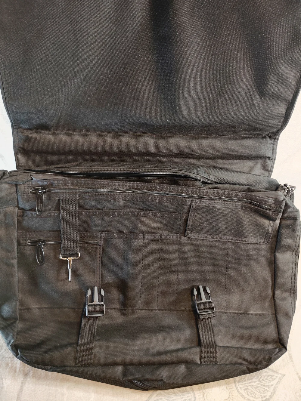 Chicago Booth Black Messenger Bag with Logo